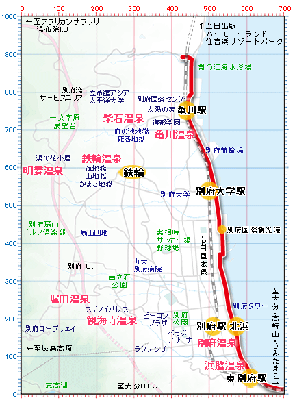 別大線　ルート図